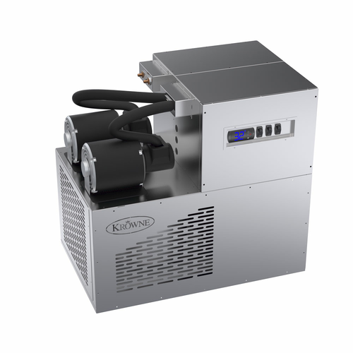 Krowne KPP50-2 MasterTap Stainless Steel Air-Cooled Draft Beer System Power Pack with 2 Pumps - 120 Volts, 1/2 HP