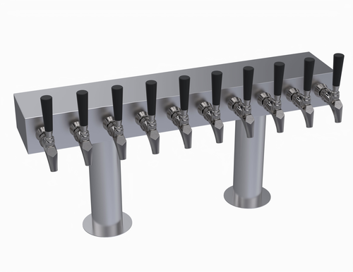 Krowne KDTH-10S 10 Faucets Stainless Steel Countertop Krowne Double T-Head Tower