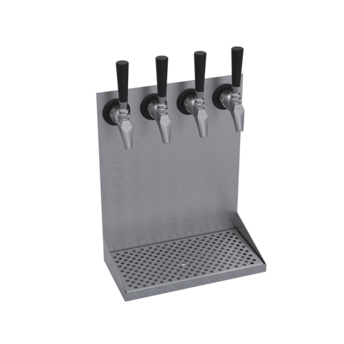 Krowne KWMDT-4S 15" OA Length Brushed Stainless Steel Krowne Wall Mounted Drip Tray