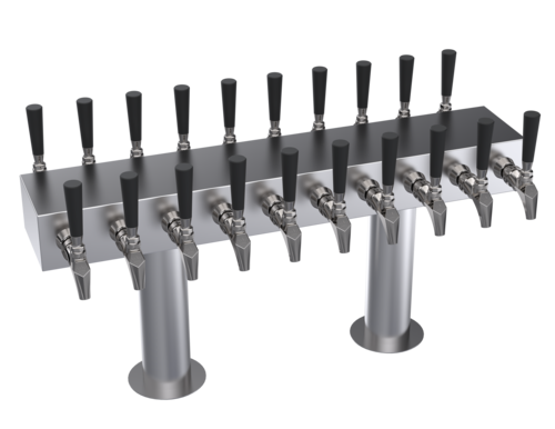 Krowne KDSTC-10S 20 Faucets Stainless Steel Countertop Krowne Double Sided T-Head Tower