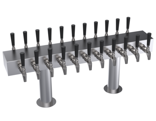 Krowne KDSTC-11S 22 Faucets Stainless Steel Countertop Krowne Double Sided T-Head Tower