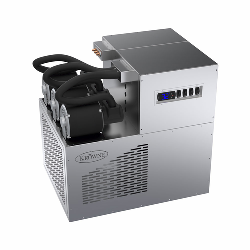 Krowne KPP75-3-230 MasterTap Stainless Steel Air-Cooled Draft Beer System Power Pack with 3 Pumps - 230 Volts, 3/4 HP