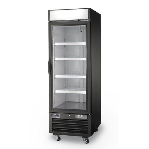 Arctic Air ARGDM23 23 Cu.Ft 1 Glass Black Powder-Coated Door Merchandiser Refrigerator - 115 Volts