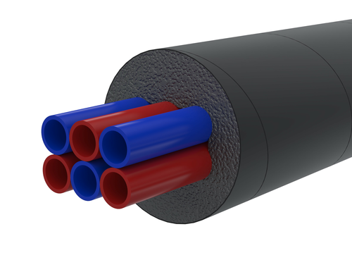 Krowne CC-6 (6) 1/2" Accuflex Polyethylene Glycol Tubing, 3/4" Armacell Armaflex Insulation and Waterproof Black Tape