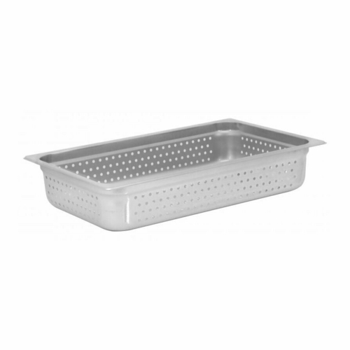 Omcan USA 85192 4" Deep 25 Ga. Stainless Steel Perforated Full Size Steam Table Pan