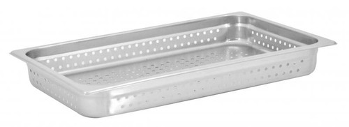 Omcan USA 85188 2.5" Deep 25 Ga. Stainless Steel Perforated Full Size Steam Table Pan