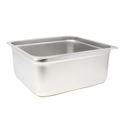 Omcan USA 80615 6" Deep Stainless Steel Solid 0.67 Size Steam Table Pan