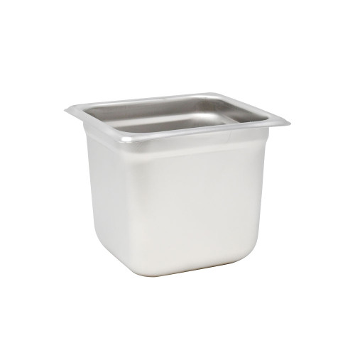 Omcan USA 80279 6" Deep Stainless Steel Solid 0.17 Size Steam Table Pan