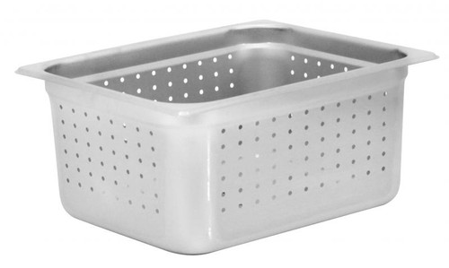 Omcan USA 85208 6" Deep 25 Ga. Stainless Steel Perforated Half Size Steam Table Pan