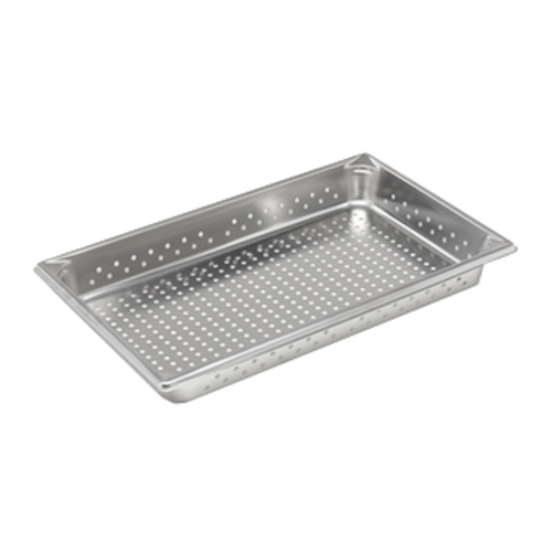 Vollrath 30023 Full Size 22 Gauge Perforated Stainless Steel Super Pan V Food Pan