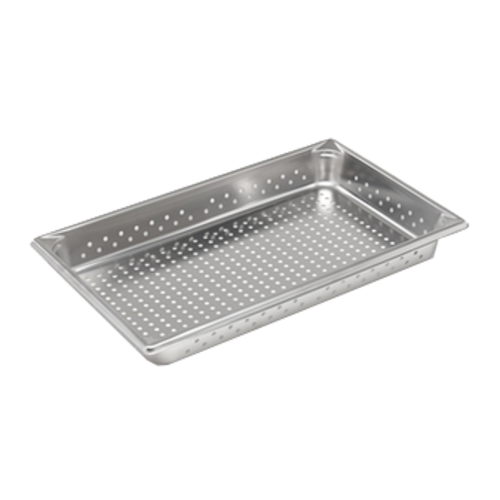 Vollrath 30023 Full Size 22 Gauge Perforated Stainless Steel Super Pan V Food Pan
