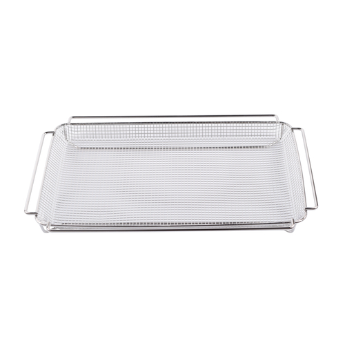 Omcan USA 80631 20" x 12" Stainless Steel Rectangular Combifry French Fry Tray