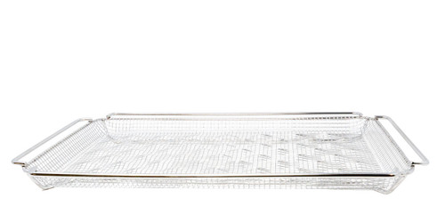 Omcan USA 80631 20" x 12" Stainless Steel Rectangular Combifry French Fry Tray