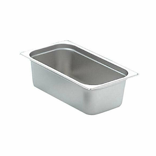 Omcan USA 80269 6" Deep Stainless Steel Solid 0.33 Size Steam Table Pan
