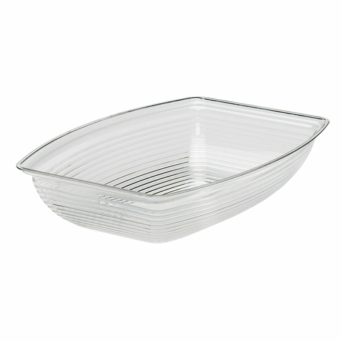 Cambro RSB1419CW135 12 Qt. 14.25" D x 19.38" W Ribbed Dishwasher Safe Polycarbonate Clear Camwear Bowl - 4 Cases