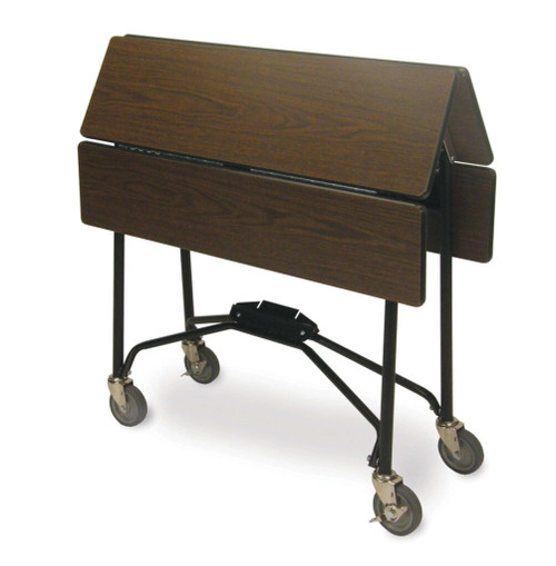 Lakeside 74416 36" W Plastic Laminated Wood Square Top Space-Saver Series Room Service Table