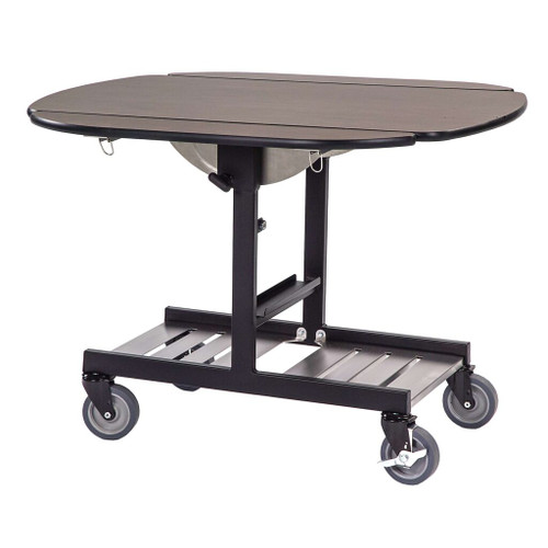 Lakeside 74420 43" W Plastic Laminated Wood Oval Classic Series Room Service Table