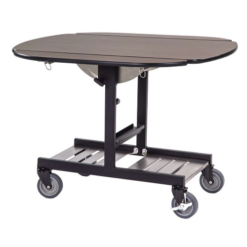 Lakeside 74420 43" W Plastic Laminated Wood Oval Classic Series Room Service Table