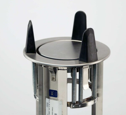 Lakeside 4007 Easy-Glide 7.25" Dia. Round Stainless Steel 1-Tube Open Dish Dispenser