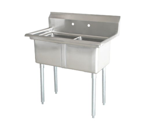 Omcan USA 22119 53" W 18 Gauge Stainless Steel Without Drainboard Galvanized Legs Pot Sink