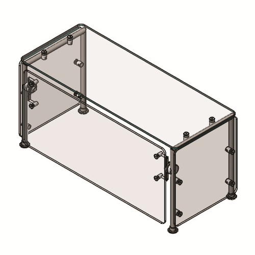 Vollrath SS-6BG-051C-HS 73"W x 3/8" Thick Tempered Glass Panels 11 Gauge Stainless Steel Tubing Push-Button Mechanism 6-Series Velocity Cafeteria-Style Breath Guard - 120 Volts 1380 Watts