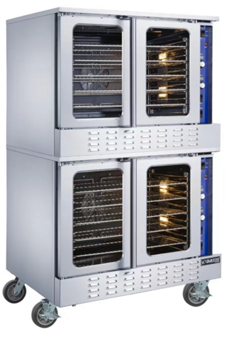 Dukers DCCOG2-LP 38" W Double-Deck Liquid Propane Convection Oven - 108,000 BTU