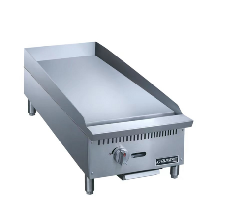 Dukers DCGMA12 12" W Stainless Steel Natural Gas Griddle - 29,000 BTU