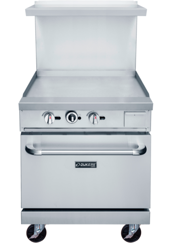 Dukers DCR24-GM 24" W Natural Gas Stainless Steel Exterior 12” X 12” Removable Cast Iron Top Grates Gas Range - 82,000 BTU