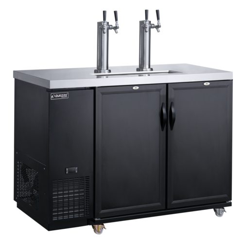 Dukers DKB60-M2 56.87" W Stainless Steel Top Electronic Controls Automatic Defrost Kegerator Draft Beer Cooler - 110 Volts