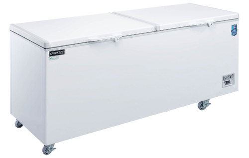 Dukers BD/BG-760 83.63” W White Coated Steel Exterior 2 Solid Doors Chest Freezer