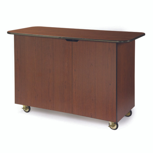 Lakeside 68105 57.5" W Laminate 2 Compartments Hinged Door Enclosed Service Cart