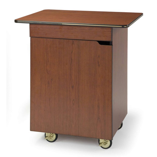 Lakeside 66112 33.5" W Laminate 1 Compartment Hinge Drawer and Hinged Door Compact Service Cart