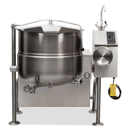 Cleveland KGL60T-NG 60 Gal. Natural Gas Electronic Spark Ignition 316 Series Stainless Steel Interior Kettle - 190,000 BTU
