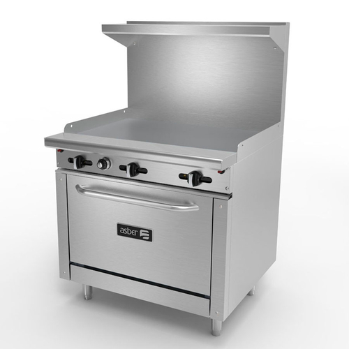 Asber AER-G36-36-H-LP 24" W Stainless Steel Liquid Propane Restaurant Range - 102,000 BTU