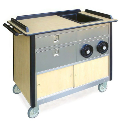 Lakeside 690-10 44.5" W Stainless Steel Exterior Cold Drawer Hydration or Nutrition Cart