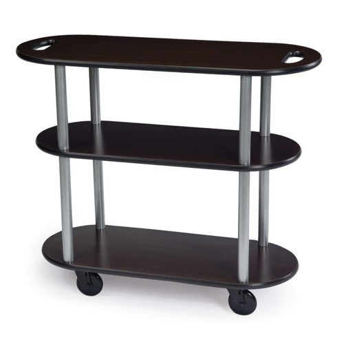 Lakeside 36204 39" W Oval 3 Open Shelves Service Cart