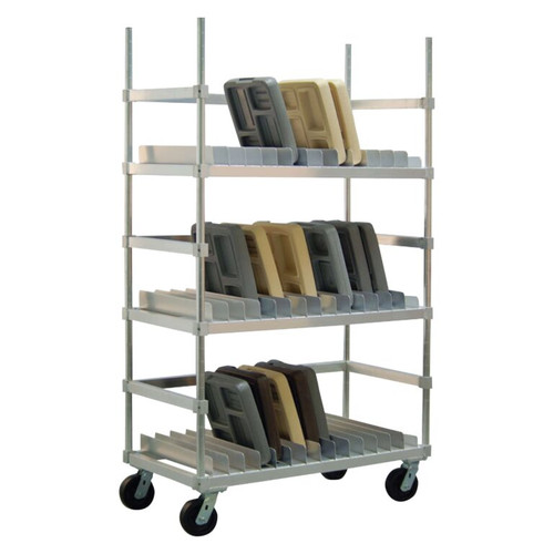 Lakeside PBTDR84 48" W Aluminum 84-Tray Capacity Tray Drying Rack