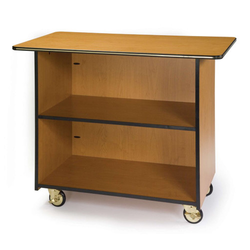Lakeside 67100 45.5" W Laminate 1 Compartment and Fixed Shelf Service Cart