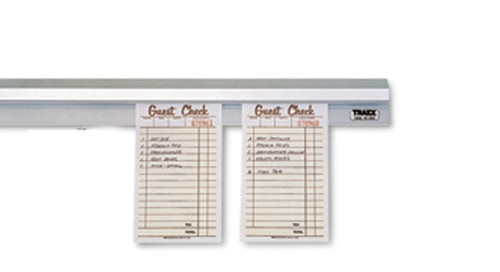 Vollrath 2518 18" x 2" Brushed Aluminum Check Holder