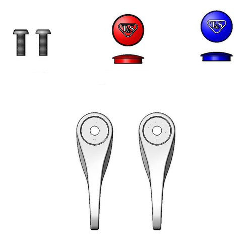 T&S Brass B-9K-NS-AM Parts Kit Two 4" Wrist Action Handles With Anti Microbial Coating