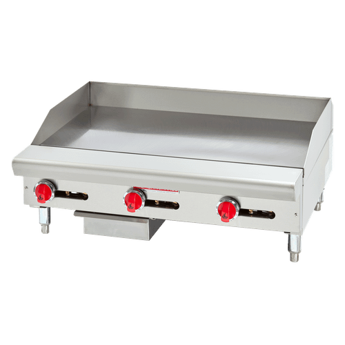 American Range ARSTG-60-NG 60" W Natural Gas Countertop Modulating Thermostat with Standing Pilot Griddle - 150,000 BTU