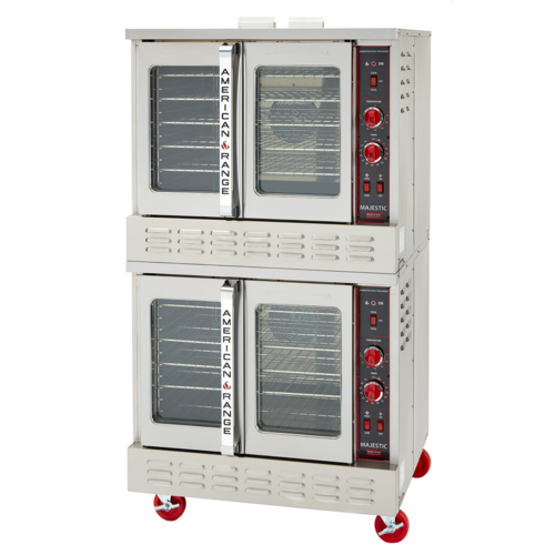 American Range MSD-2HE-NG 40" W Natural Gas Double-Deck Thermostatic Controls Majestic Convection Oven HE - 108,000 BTU