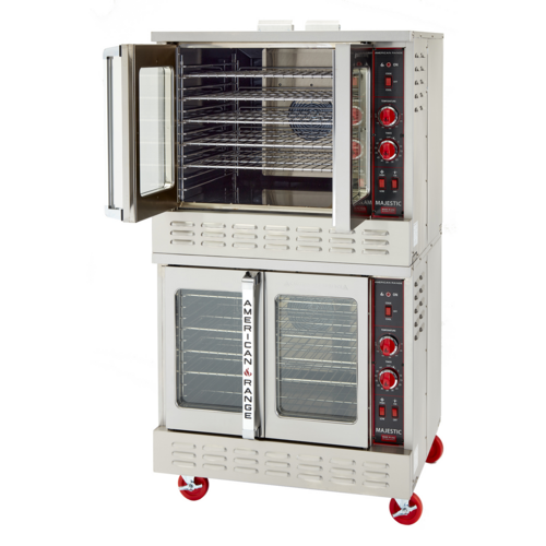 American Range MSD-2HE-NG 40" W Natural Gas Double-Deck Thermostatic Controls Majestic Convection Oven HE - 108,000 BTU