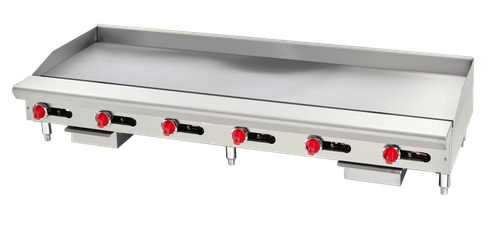 American Range ARSTG-72-NG 72" W Natural Gas Countertop Modulating Thermostat with Standing Pilot Griddle - 180,000 BTU