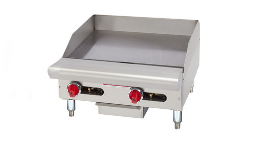 American Range ARSMG-24-LP 24" W Stainless Steel Exterior 2 Burners Manual Controls Liquid Propane Griddle - 60,000 BTU