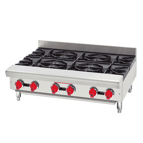 American Range ARSHP-24-4-NG 24" W Stainless Steel Front and Sides 4 Burners Manual Controls Natural Gas Hotplate - 128,000 BTU