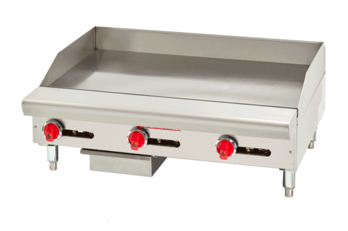 American Range ARSMG-12-NG 12" W Stainless Steel Exterior 1 Burner Manual Controls Natural Gas Griddle - 30,000 BTU