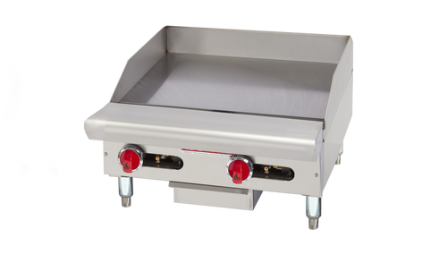 American Range ARSTG-24-LP 24" W Liquid Propane Countertop Stainless Steel Exterior Griddle - 60,000 BTU
