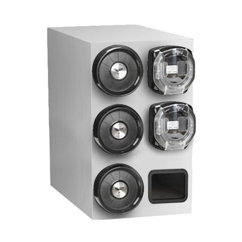 Vollrath K58837 14.25" W x 24" H x 23.38" D Stainless Steel Countertop with Straw Pocket LidSaver3 Cup