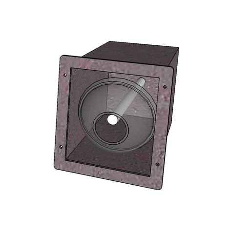 Vollrath FMDL-1V 6.75" W x 5.75" H x 12" D Black Single Unit Flush Mount Dome Lid Holder